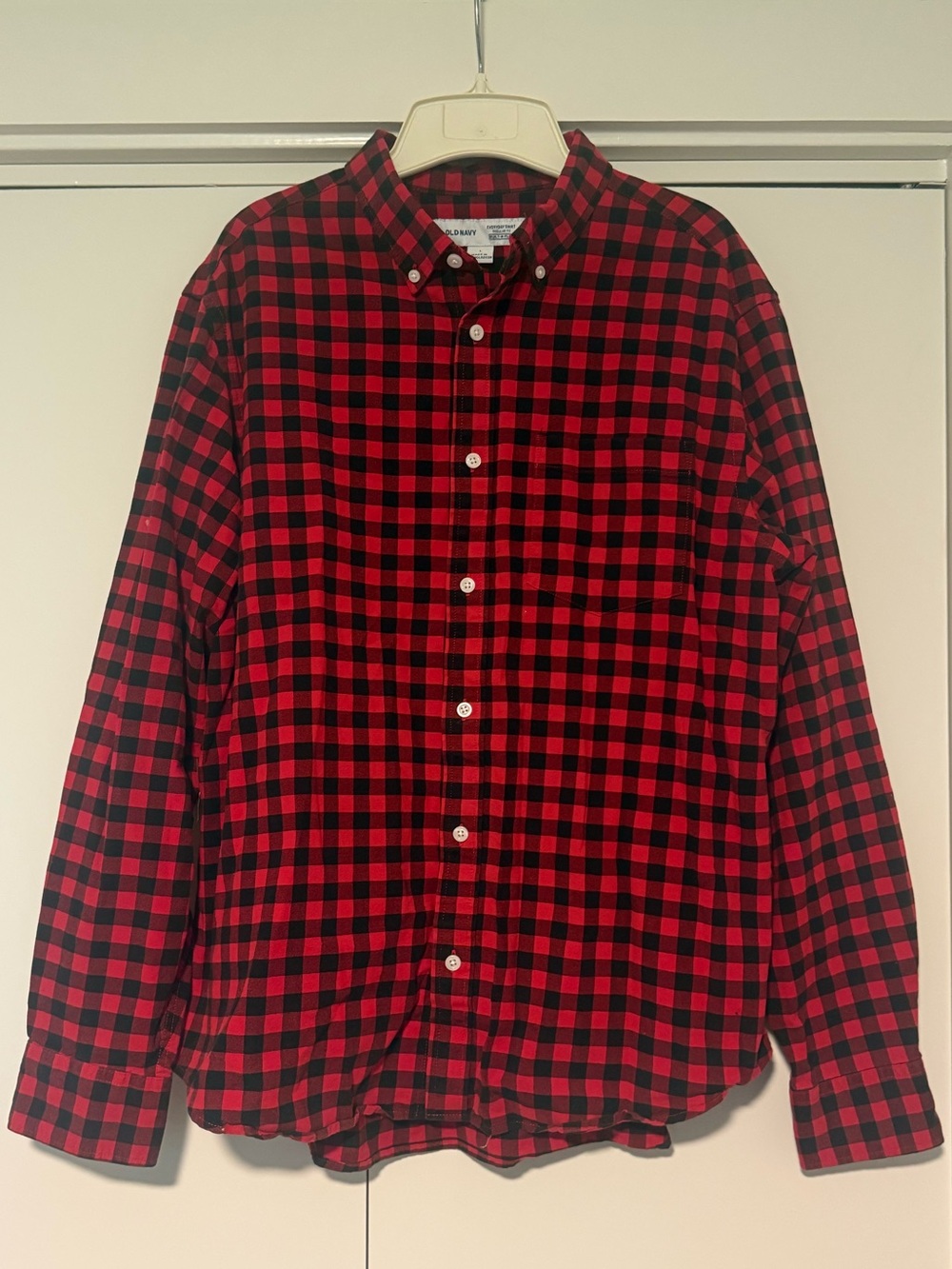 Old Navy Red and Black Buffalo Check Button-Down Shirt